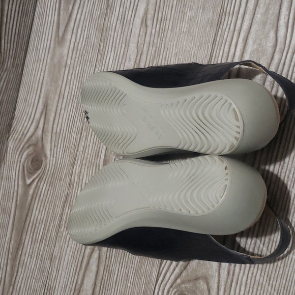 Hotter 7UK (9US) navy blue open toe wegdes sandals - Picture 7 of 7